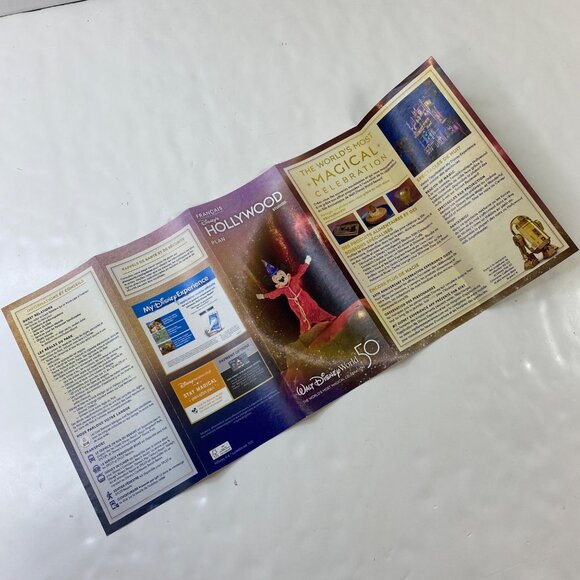 Disney Hollywood Studios 50th Anniversary Guidemap English French Collectors Set - Picture 11 of 11